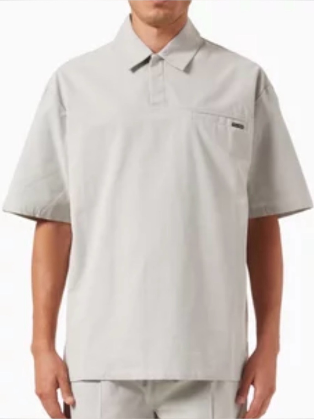 Daily Paper Men's Short-Sleeve Relaxed shirt  in Light Gray-size L (BNWT)